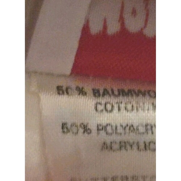 Vintage Mondi Cardigan Women's 34 US 6 Cream Argoyle Button Front Cotton Crop - Picture 7 of 7